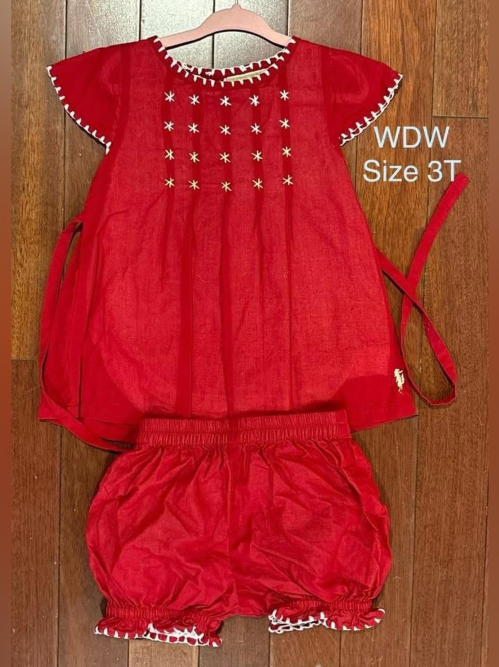 Well Dressed Wolf Red Girls Two-Piece Dress & Bloomers